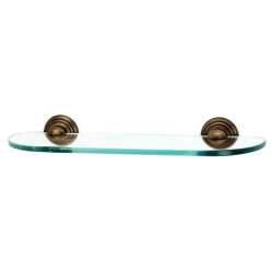 18-in Glass Shelf with Brackets Traditional in Antique English Matte