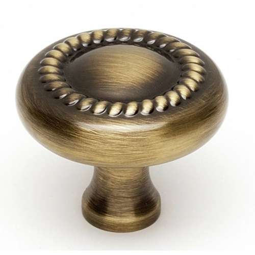 Rope A812-14-AE Knob Traditional 1-1/4-in in Antique English