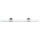 Contemporary I A8350-18-PC 18-in Glass Shelf with Brackets Modern in Polished Chrome