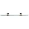 Contemporary I A8350-18-PN 18-in Glass Shelf with Brackets Modern in Polished Nickel