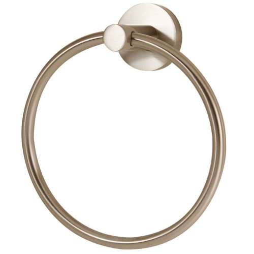 Contemporary I A8340-SN Modern Towel Ring 6-in in Satin Nickel