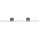 Contemporary II A8450-18-PN 18-in Glass Shelf with Brackets Modern in Polished Nickel