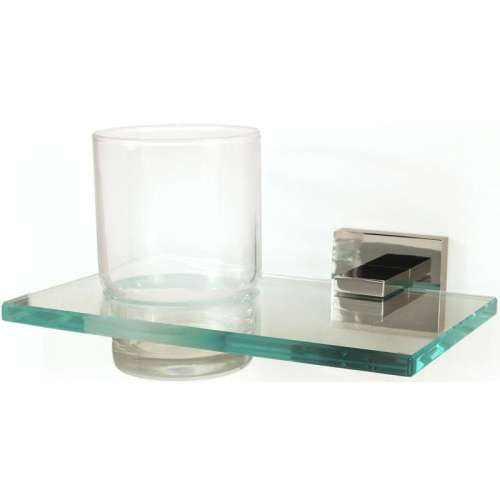 Modern Tumbler Holder 6-3/4-in in Polished Nickel