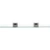Contemporary II A8450-18-SN 18-in Glass Shelf with Brackets Modern in Satin Nickel
