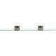 Contemporary II A8450-18-SN 18-in Glass Shelf with Brackets Modern in Satin Nickel