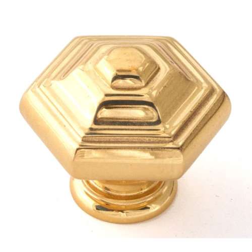 Geometric A1530-PB Knob Transitional 1-1/4-in in Polished Brass