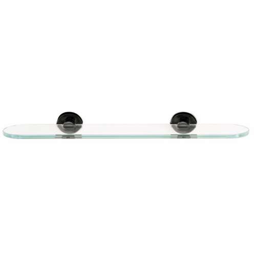 Contemporary I A8350-18-BRZ 18-in Glass Shelf with Brackets Modern in Bronze