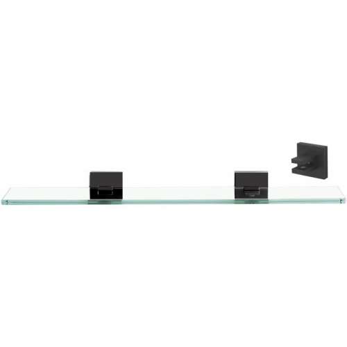 Contemporary II A8450-18-BRZ 18-in Glass Shelf with Brackets Modern in Bronze