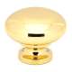 A1135-PB Knob Traditional 1-1/2-in in Polished Brass