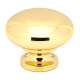 A1136-PB Knob Traditional 1-3/4-in in Polished Brass
