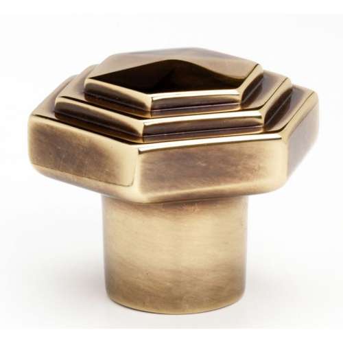 Geometric A1535-PA Knob Transitional 1-1/4-in in Polished Antique
