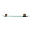 Bath 24-in Glass Shelf with Brackets Rustic in Rust Bronze