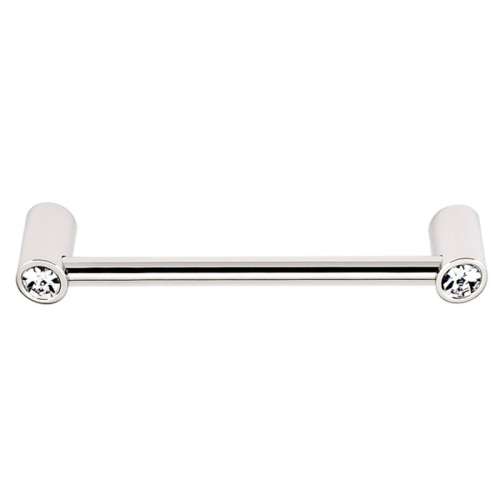 Contemporary Crystal C715-6-PN Crystal Pull Modern in Polished Nickel