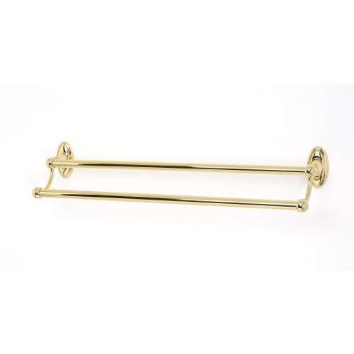 Classic Traditional A8025-24-PB Double Towel Bar Traditional in Polished Brass