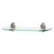 Classic Traditional A8050-24-SN 24-in Glass Shelf with Brackets Traditional in Satin Nickel