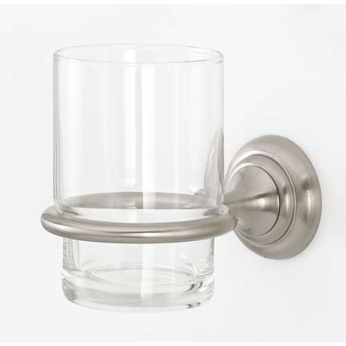 Tumbler Holder with Tumbler in Satin Nickel