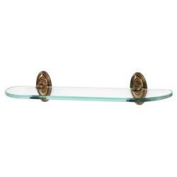 18-in Glass Shelf with Brackets Traditional