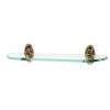 Classic Traditional A8050-18-PA 18-in Glass Shelf with Brackets Traditional in Polished Antique