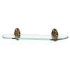 Classic Traditional A8050-24-AE 24-in Glass Shelf with Brackets Traditional in Antique English