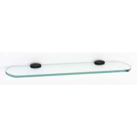 A6650-18 Royale 18-in Glass Shelf with Brackets Transitional