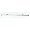 Royale A6650-24-PB 24-in Glass Shelf with Brackets Transitional in Polished Brass