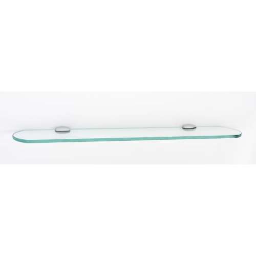 Royale A6650-24-PC 24-in Glass Shelf with Brackets Transitional in Polished Chrome