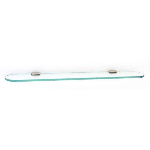 Royale A6650-24-PN 24-in Glass Shelf with Brackets Transitional in Polished Nickel