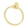Modern Towel Ring 6-in in Polished Brass
