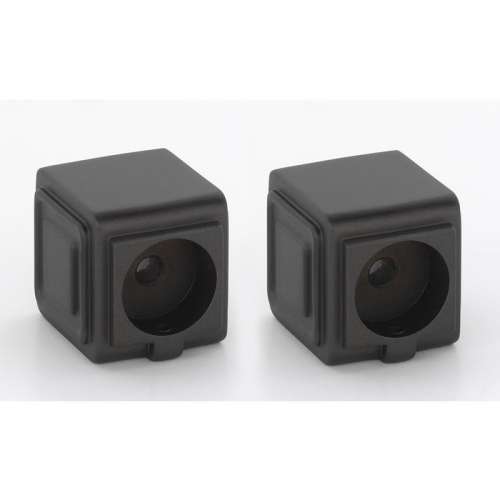 Modern Shower Rod Brackets 2-in in Chocolate Bronze