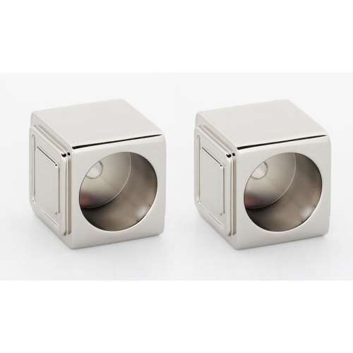 Cube A6546-PN Modern Shower Rod Brackets 2-in in Polished Nickel