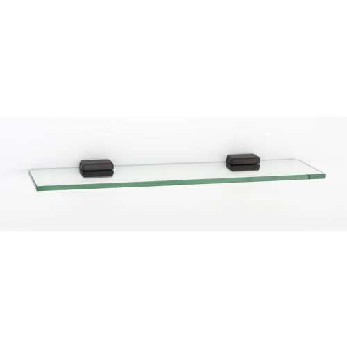 18-in Glass Shelf with Brackets Modern in Chocolate Bronze