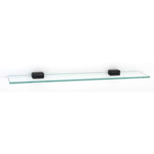 Cube A6550-24-BRZ 24-in Glass Shelf with Brackets Modern in Bronze