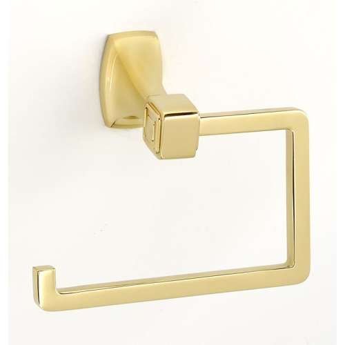 Modern Tissue Holder 5-1/2-in in Polished Brass
