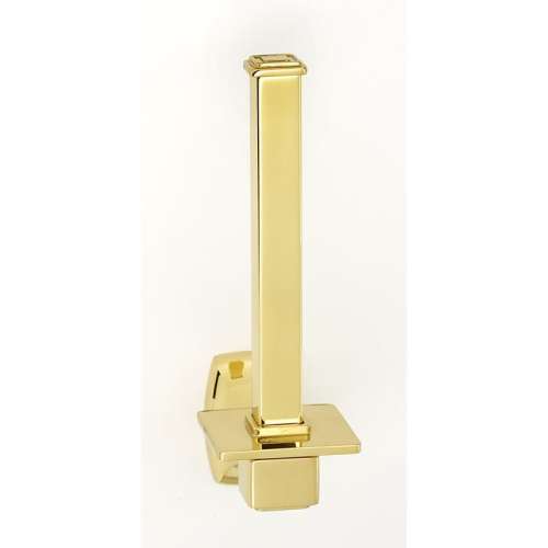 Cube A6567-PB Modern Tissue Holder in Polished Brass