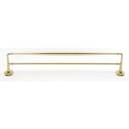 Charlie's Collection A6725-24-PB Double Towel Bar Transitional in Polished Brass