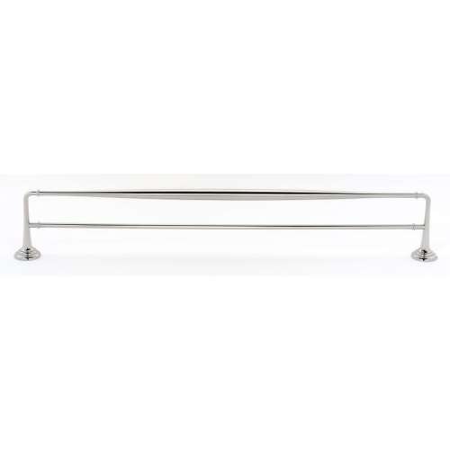 Double Towel Bar Transitional in Polished Nickel