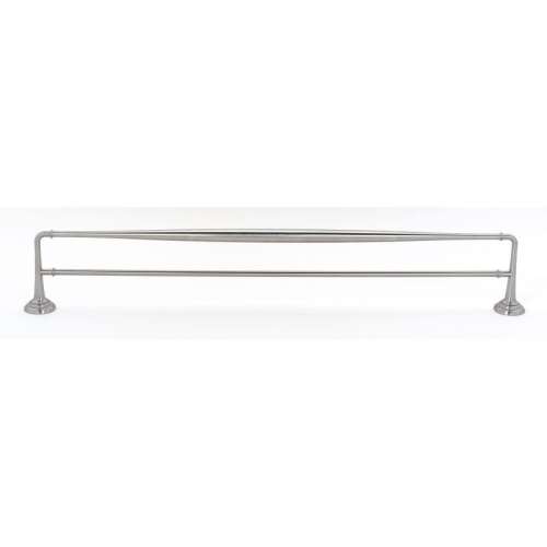 Double Towel Bar Transitional in Satin Nickel
