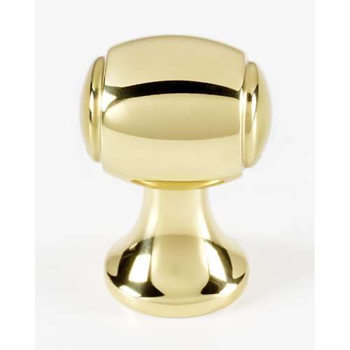 Knob Transitional 3/4-in in Polished Brass