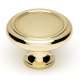 A1160-PB Knob Traditional 1-1/2-in in Polished Brass