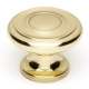 A1049-PB Knob Traditional 1-1/4-in in Polished Brass
