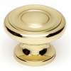 A1050-PB Knob Traditional 1-1/2-in in Polished Brass