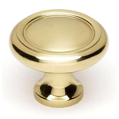 A1151-PB Knob Traditional 1-1/4-in in Polished Brass