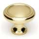 A1151-PB Knob Traditional 1-1/4-in in Polished Brass