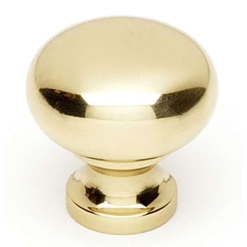 A1066-PB Knob Traditional 3/4-in in Polished Brass