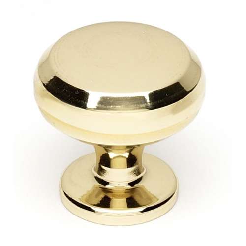 A1174-PB Knob Traditional 1-1/4-in in Polished Brass