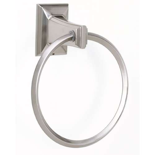 Towel Ring Transitional 6-in in Satin Nickel
