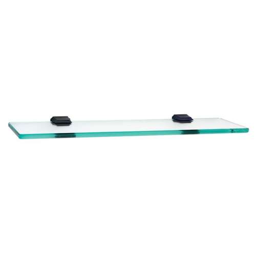 18-in Glass Shelf with Brackets Transitional in Bronze