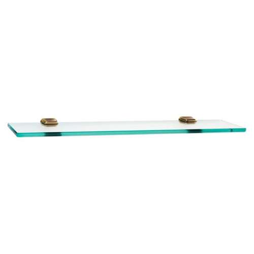 24-in Glass Shelf with Brackets Transitional in Polished Antique