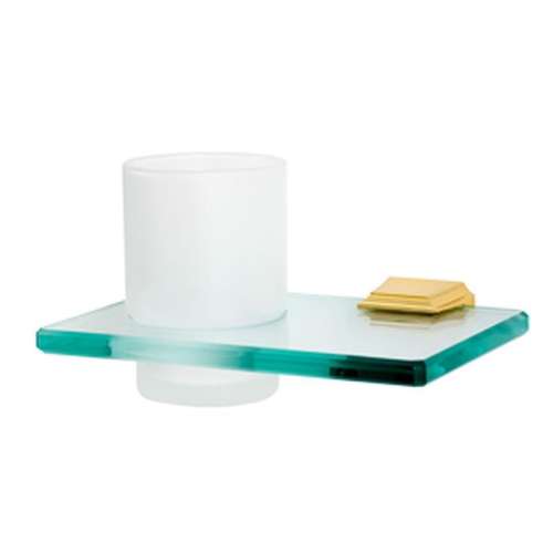 Transitional Tumbler Holder 6-3/4-in in Polished Brass