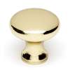 A814-34-PB Knob Traditional 3/4-in in Polished Brass
